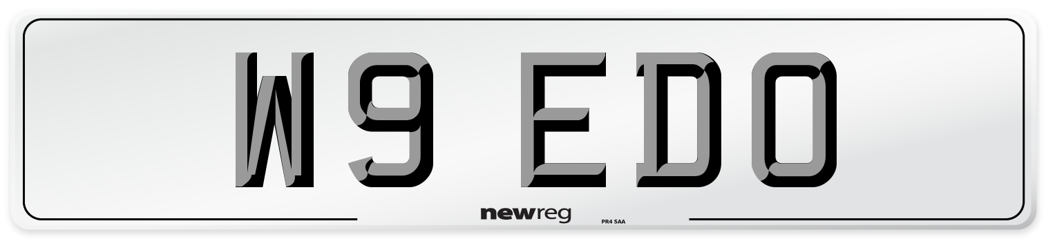 W9 EDO Number Plate from New Reg